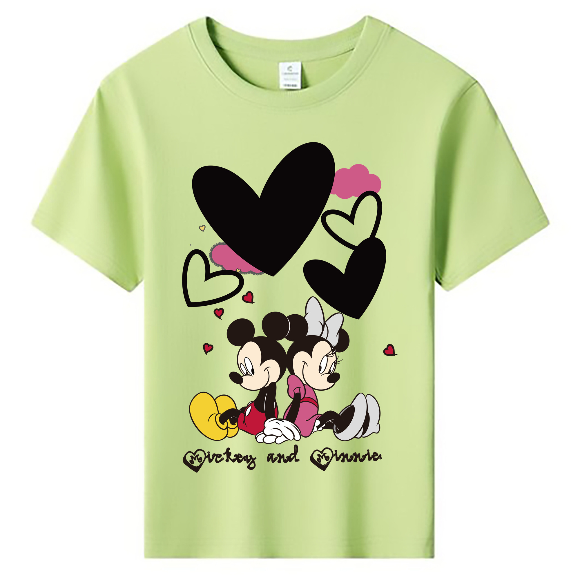 ミッキーマウス Mickey Mouse 綿100％キッズTシャツ（フロントプリント）